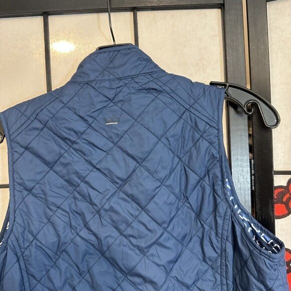 Peter Millar Womens Vest Blue Reversible Puffer Quilted Golf Size S Pockets - Picture 9 of 9